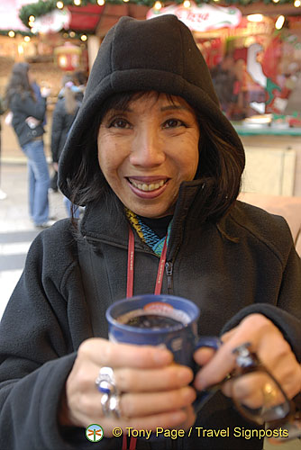 My first mug of gluhwein at Cologne Weihnachtsmarkt