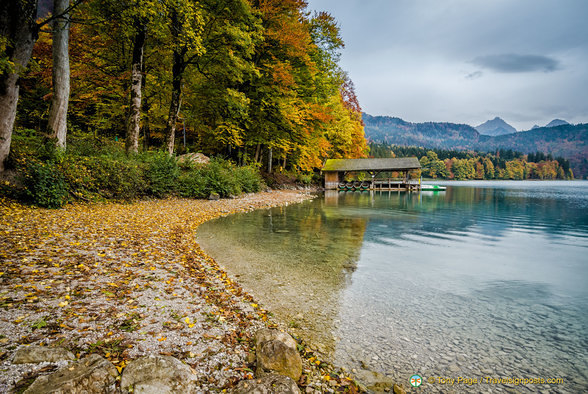 Lake Alpsee boathouse