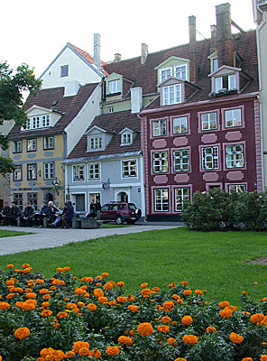 Colour buildings of Riga, Latvia
