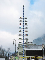 Hohenschwangau's maypole erected in May 2003 