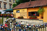Cafe Marnice on the canal next to the Charles Bridge