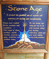 Stone Age in The Courtyard where you can buy your magic wands, healing crystals, etc.