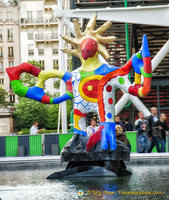 The Firebird, one of the sculptures of the Stravinsky Fountain