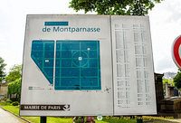 Map of Montparnasse cemetery