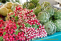 Great radish and artichokes at Marché Baudoyer