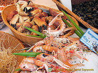 Seafood at Raspail market