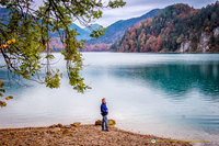 Idyllic Alpsee Lake