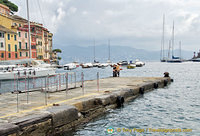 One of the piers at Portofino harbour