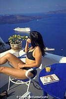 On the island of Santorini