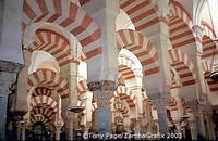 Stunning arches and pillars of the Mezquita - Cordoba - Spain
