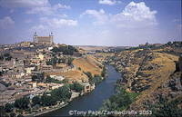 Toledo city view from across the River Tagus