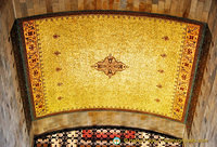 Ceiling inlaid with gold mosaics
