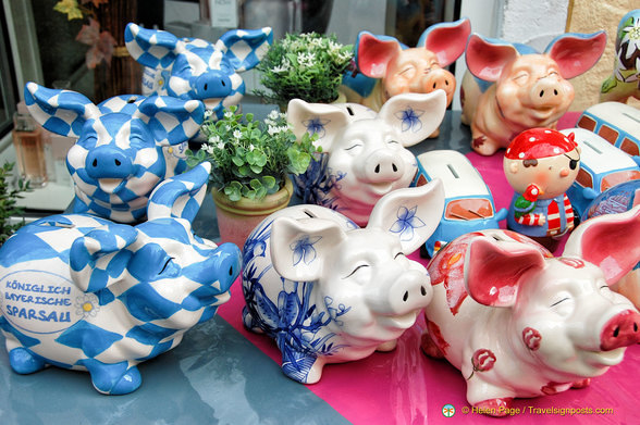 Happy looking piggy banks