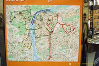 Sightseeing tour routes