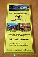 Old Police Station Cafe menu