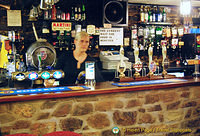 The bar at the Skylark Inn