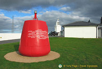 A red beacon of the Lizard Lighthouse Heritage Centre