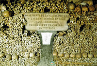 Bones from the old St Laurent cemetery deposited in the west ossuary in 1848 and transferred here on 7 Feb 1859