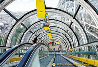 The escalator tube of the Centre Pompidou