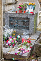 Jim Morrison's grave is a much visited site