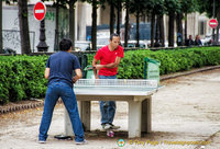 Serious table tennis by these two