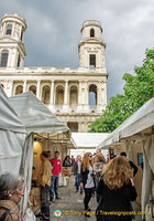 A contemporary art market in front of St Sulpice
