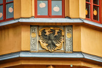 Imperial coat of arms on the Hallgebäude