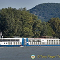 Our riverboat moored at Dürnstein