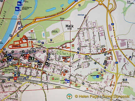 City map of Melk