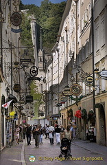 Getreidegasse - Salzburg's most famous shopping street