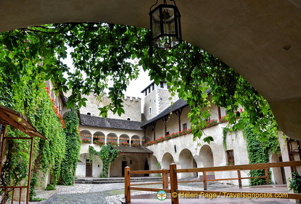 Beautiful courtyard of the Teisenhoferhof building