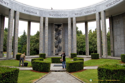 The names of 48 U.S. States are engraved on the top