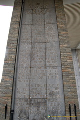 The ten panels on the inner wall explain the progression of the battle