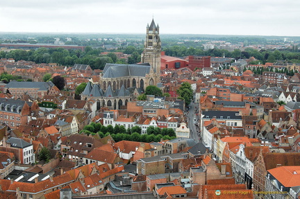 Aerial view of Bruges