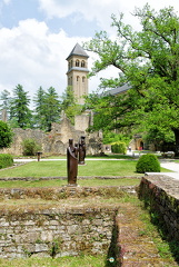 Sculptures in the Orval gardens