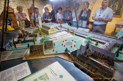 Scale model of Orval Abbey site