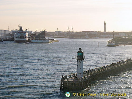 Channel ferry and road to Antwerp