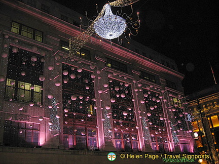 Christmas Lights at Marks & Sparks in Oxford Street