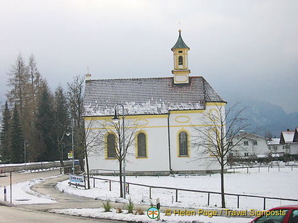 A beautiful snow-covered chapel