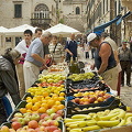 Market stalls in the Old Town