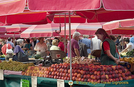 Fruit stalls in Dolac market