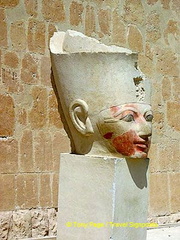 Head of Hatshepsut
[Temple of Hatshepsut - Deir al-Bahri - Nile River Cruise - Egypt]