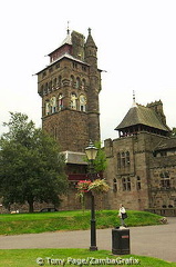 The Clock Tower was built on the foundations of a Roman bastion at the South West angle of the medieval curtain wall
[Cardiff C