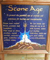 Stone Age in The Courtyard where you can buy your magic wands, healing crystals, etc.