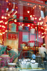 The very beautiful shop window of The Tea House