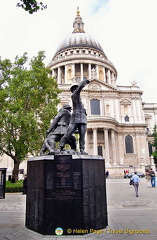 Blitz Memorial to Firefighters in front of St Paul's Cathedral