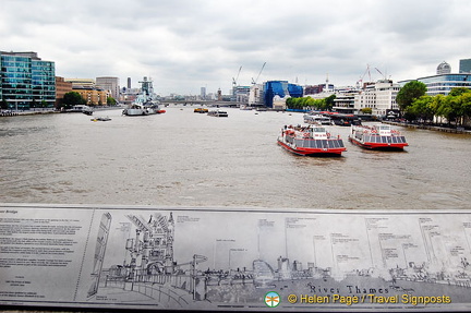 View of the Thames from Tower Bridge