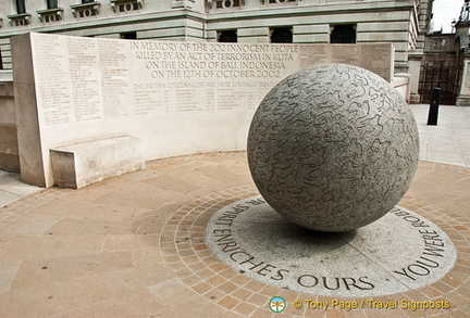 A Memorial for the 202 people killed in Bali bombing of 2002