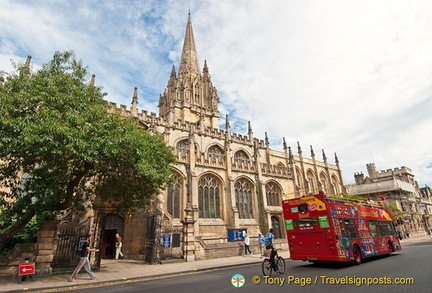 High Street view of St Mary Church Oxford