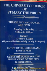 Opening times of St. Mary's tower